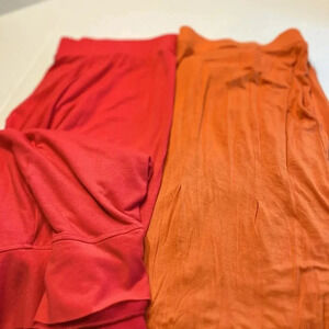 Women’s high low skirts. Giuliana skirt. Pink wrap ruffle lined pencil skirt.